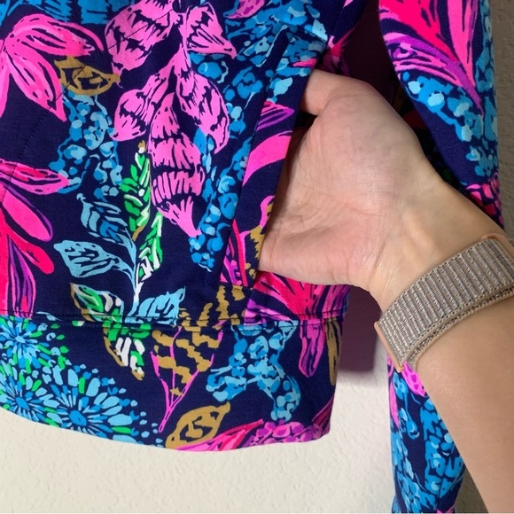 Lilly Pulitzer Womens wrenley full zip UPF 50 jacket pockets calypso coast XS - Picture 5 of 10